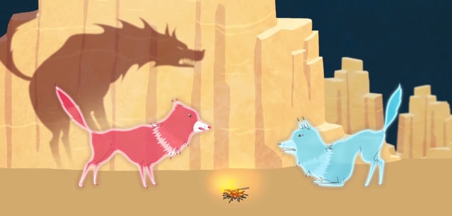 Internal battle story of two wolves for children and bullying